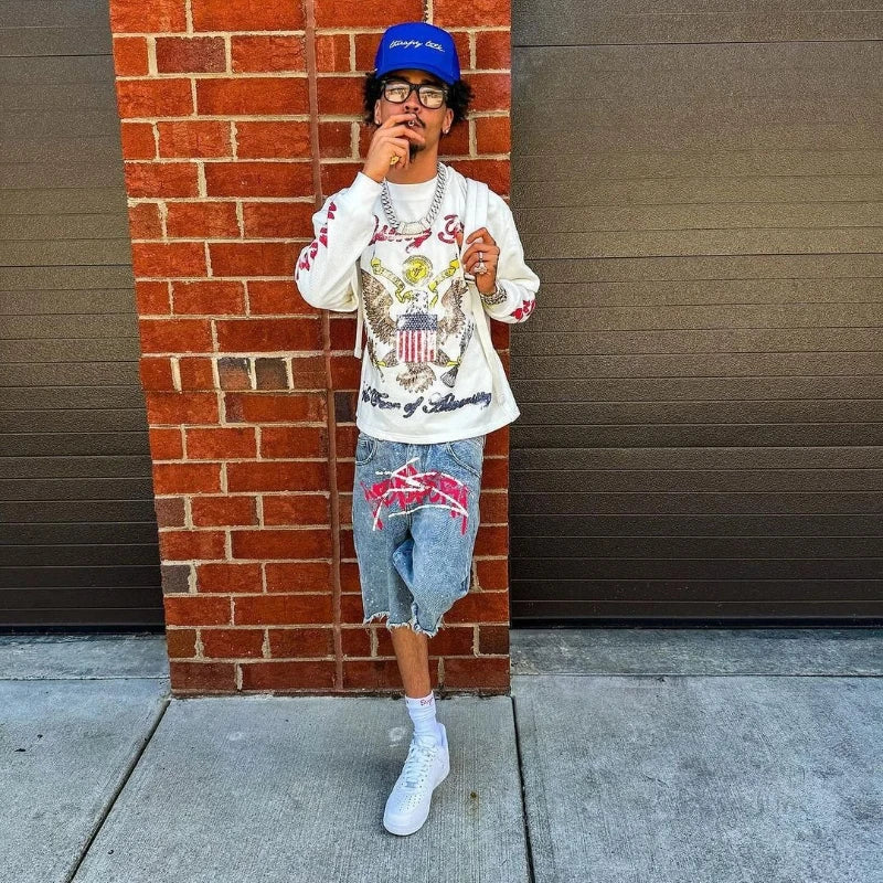 Retro Hip Hop Denim Shorts