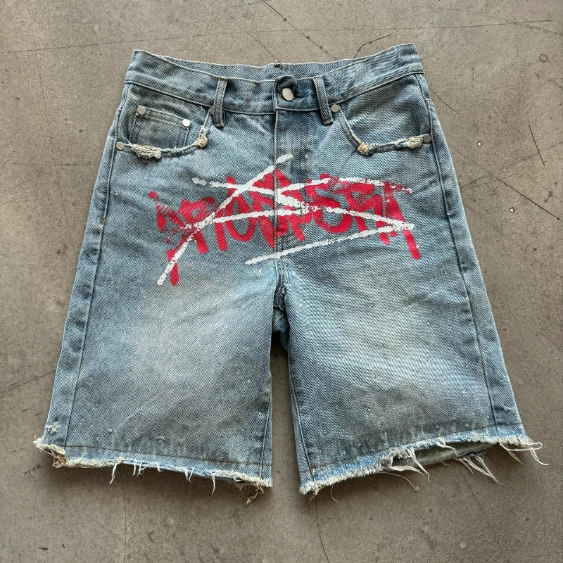 Retro Hip Hop Denim Shorts