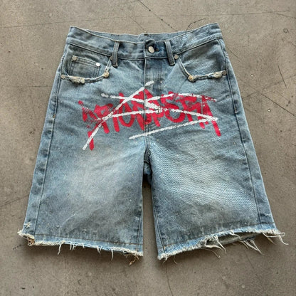 Retro Hip Hop Denim Shorts