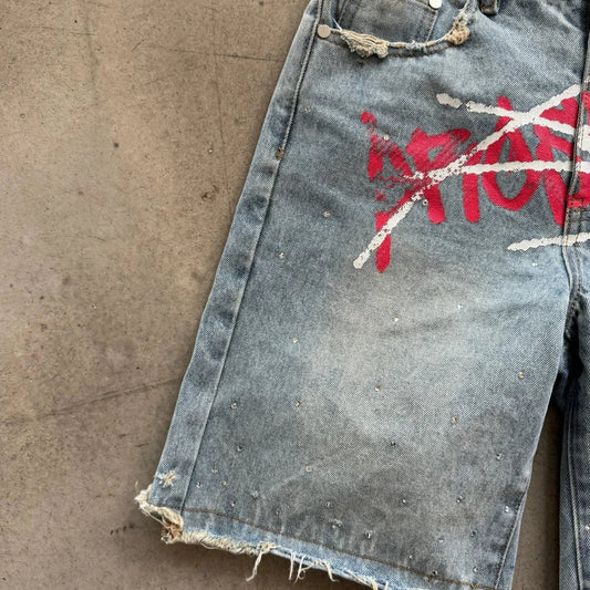 Retro Hip Hop Denim Shorts