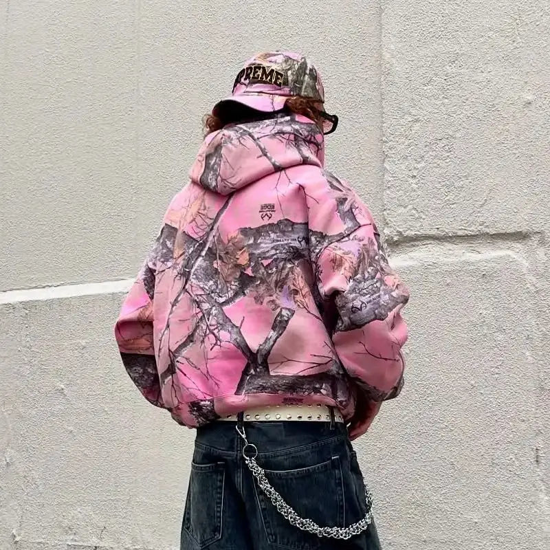 Trendy Pink Camo Hoodie