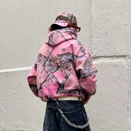 Trendy Pink Camo Hoodie