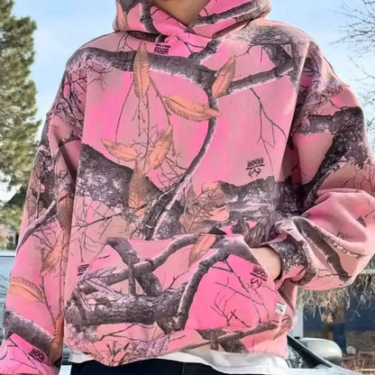 Trendy Pink Camo Hoodie