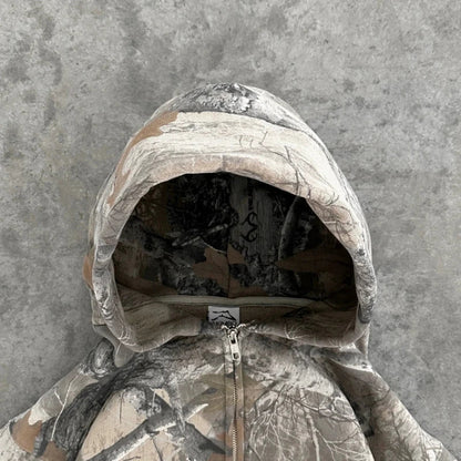 Y2K Camo Zip-Up Hoodie