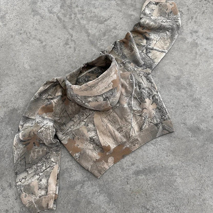 Y2K Camo Zip-Up Hoodie
