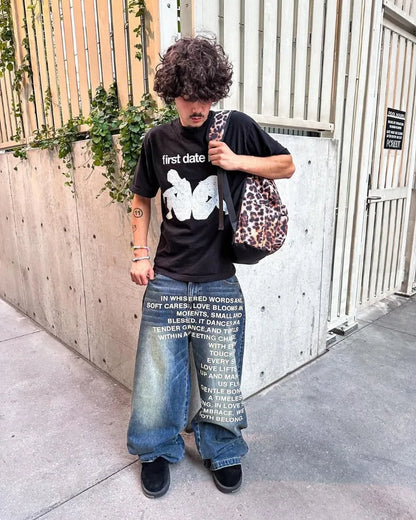 Vintage Hip Hop Wide Leg Jeans