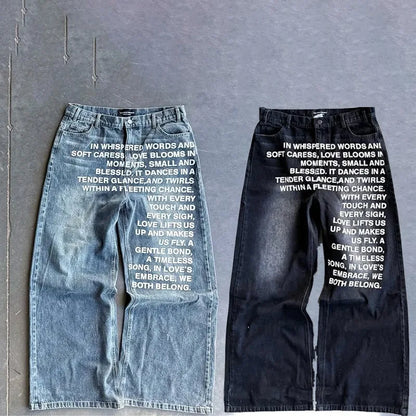Vintage Hip Hop Wide Leg Jeans