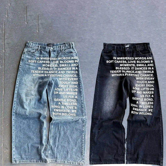 Vintage Hip Hop Wide Leg Jeans