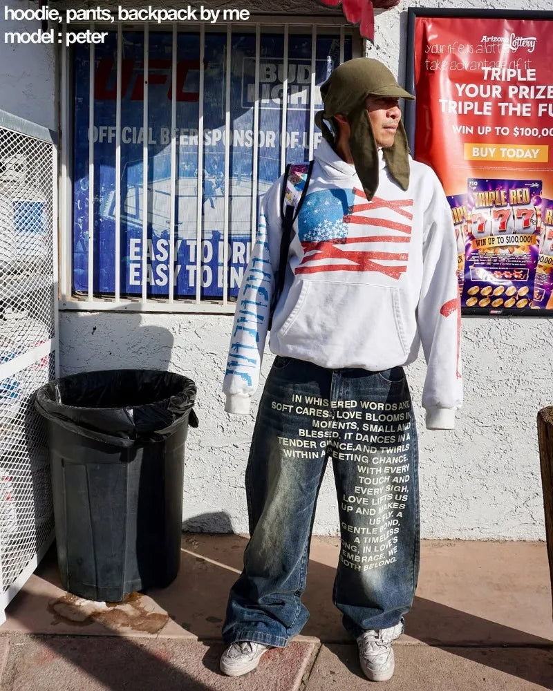 Vintage Hip Hop Wide Leg Jeans